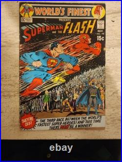 The Greatest Race Of All Time. Superman 199, Flash 175, World's Finest 198,199