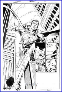 Trinity #20 DC 2008 (Original Art) Splash Page 12 Mark Bagley Superman Batman
