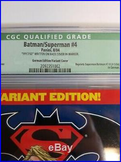 Ultra Rare Batman/Superman #4 German Ed. CGC 9.6 PRINTERS PROOF 17/50 Turner Var