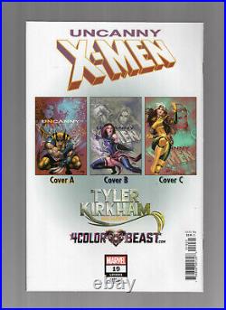 Uncanny X-Men #19 Cover A + B + C Tyler Kirkham Variants Psylocke Wolverine