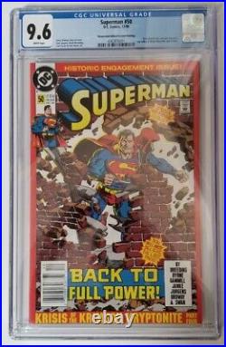 Very RARE Superman #50 Newsstand 2nd Printing CGC 9.6