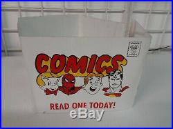Vintage 1980's Comic Book Spinner Rack Metal Art Top Display Only Superman
