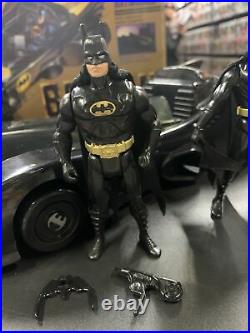 Vintage Batman Toybiz COMPLETE cocoon Batmobile 1989 Michael Keaton w Box & Figs