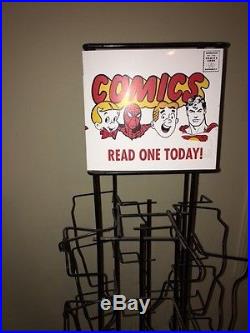 Vintage Comic Rack (1960s) - Spinning Stand - Archie + Spider-Man + Superman