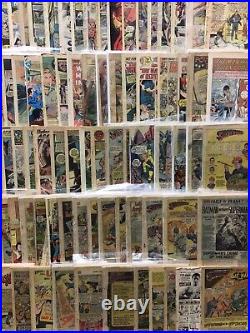 Vintage Coverless Full Long Box Comic Book Lot Archie, Superman Ext. Read Bio