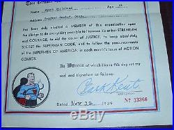 Vintage Superman Supermen Of America Fan Club Rare Action Comics Gem Mint 1939