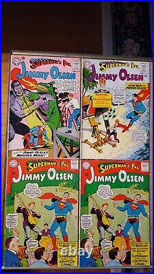 Vintage Superman's Pal Jimmy Olsen Silver + Bronze Age Comic Book Lot 65 Books