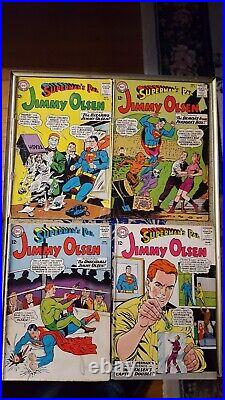 Vintage Superman's Pal Jimmy Olsen Silver + Bronze Age Comic Book Lot 65 Books