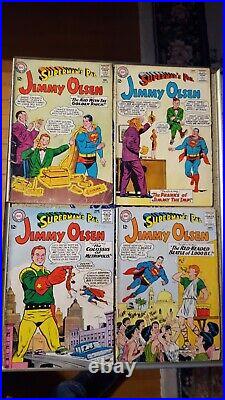 Vintage Superman's Pal Jimmy Olsen Silver + Bronze Age Comic Book Lot 65 Books