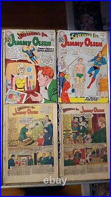 Vintage Superman's Pal Jimmy Olsen Silver + Bronze Age Comic Book Lot 65 Books