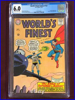 WORLD'S FINEST 153 CGC 6.0 Curt Swan SUPERMAN BATMAN Slaps ROBIN 1965