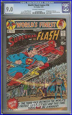 WORLD'S FINEST COMICS #198 CGC 9.0 OWithWH PAGES // 3RD SUPERMAN VS. FLASH RACE