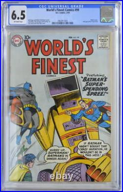 WORLD'S FINEST COMICS #99 CGC 6.5 Superman Batman DC 1959