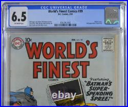 WORLD'S FINEST COMICS #99 CGC 6.5 Superman Batman DC 1959