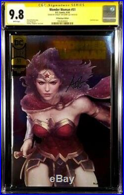Wonder Woman #51 Cgc Ss 9.8 Artgerm Foil Variant Superman Batman Justice League