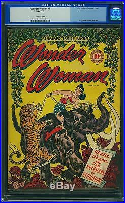 Wonder Woman #9 CGC 7.5 DC 1944 Justice League JLA Batman Superman E6 1 cm