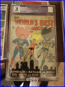 World Best Comics #1, 1941, CGC Graded. Rare Hard To Find