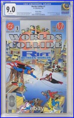 World's Collide 1 Cgc 9.0 1994 Premium Ed DC Milestone Crossover Superman