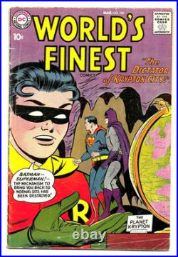 World's Finest #100, 1959 Batman, Superman, Robin DC Curt Swan Cover 6.0 FN