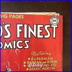 World's Finest #44 (1950) Batman! Superman! Robin! Golden Age! Incomplete