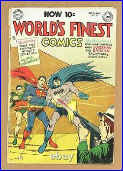 World's Finest #71 GD- 1.8 1954 1st joint app. Of Superman and Batman