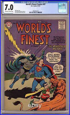 World's Finest #87 CGC 7.0 1957 3963916017