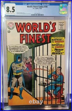 World's Finest Comics #145 CGC 8.5 DC 1964 High Grade Silver Age Superman Batman