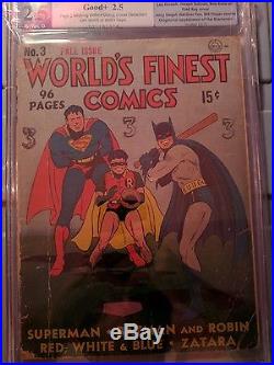 World's Finest Comics 3 PGX 2.5 DC Comics 1941