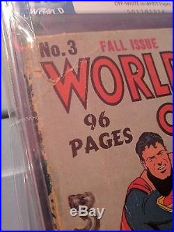 World's Finest Comics 3 PGX 2.5 DC Comics 1941
