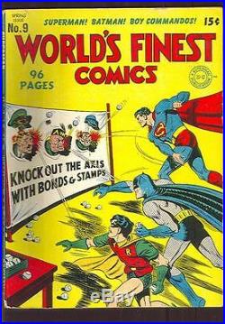 World's Finest Comics #9 with Batman Robin Superman 1st app Scarecrow (sku-82612)