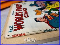 Worlds finest comics #22 Golden Age Rare Higher Grade Super Man Bat Man Robin DC